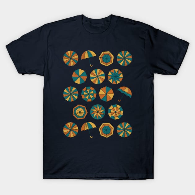 Summer vacation. Umbrella pattern (sand) T-Shirt by lents